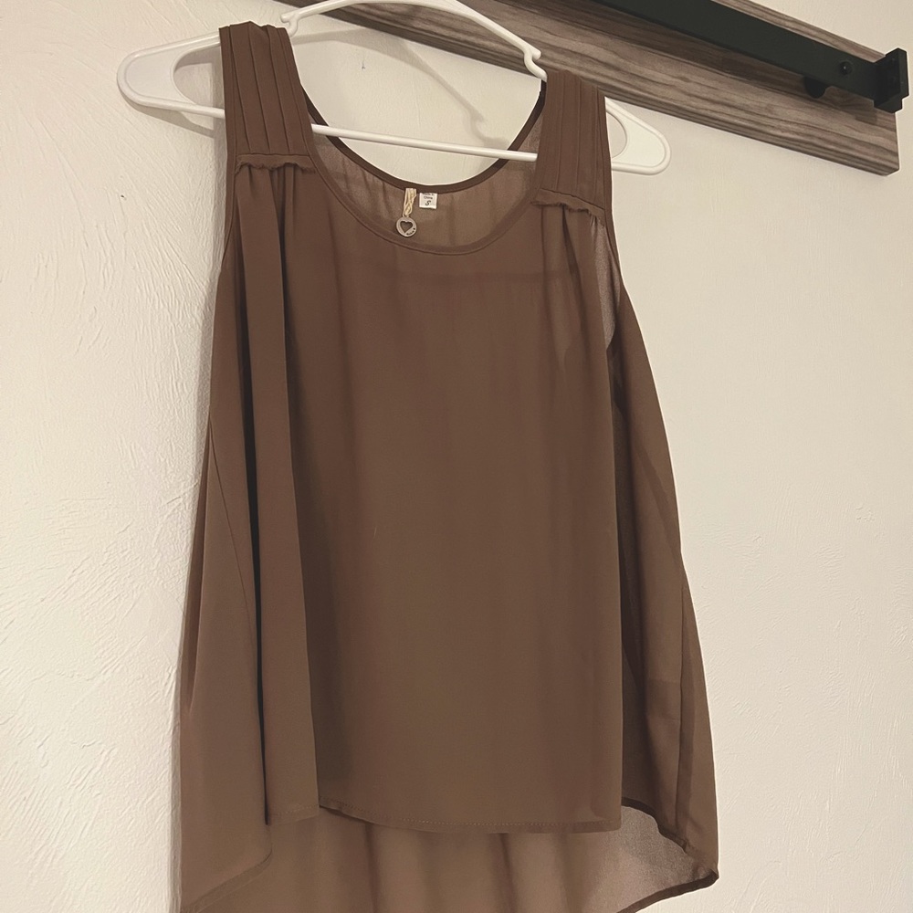 Brown Sheer Top